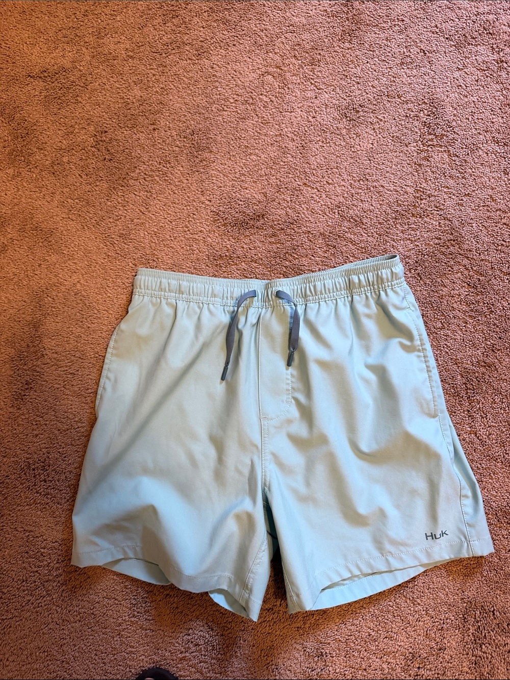 Huk Men’s Light Blue Swim Shorts with Drawstring